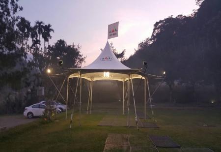 3M Hexagon High Peak Cross Cable Tent for Camping & Glamping